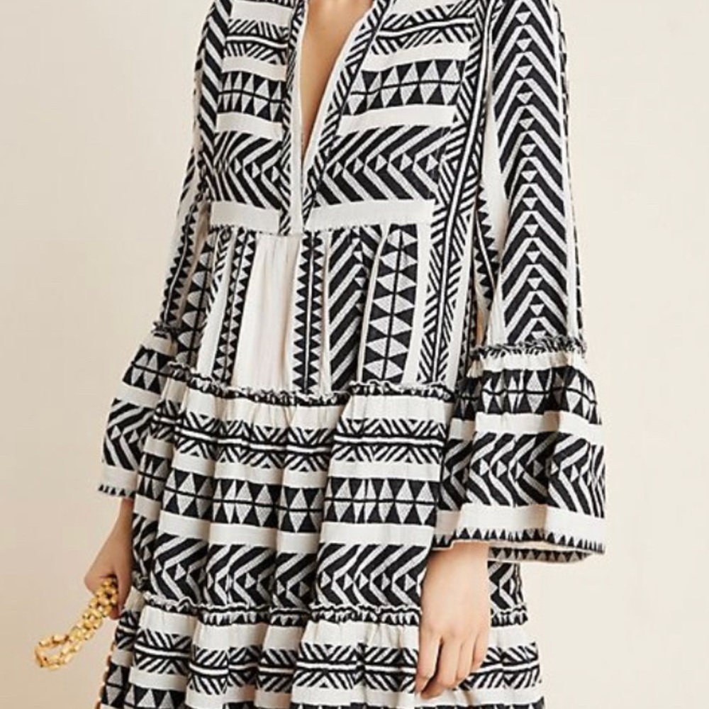Devotion Petra Embroidered Dress M Anthropologie - Picture 2 of 6